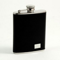 Black Buffalo Leather Flask - 6 Oz.